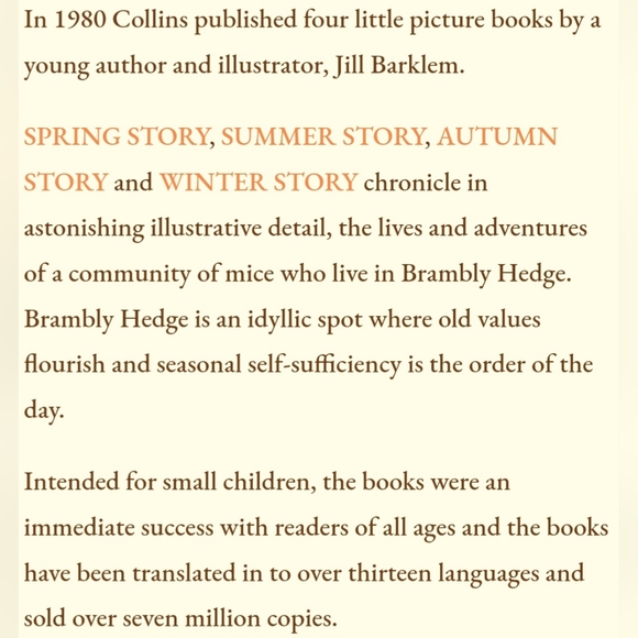 VTG NIB Brambly Hedge Hand Towel Set *Rare* - Picture 4 of 8